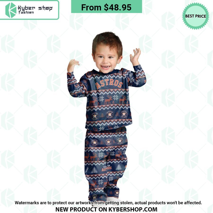 Houston Astros MLB Family Holiday Pajamas Set