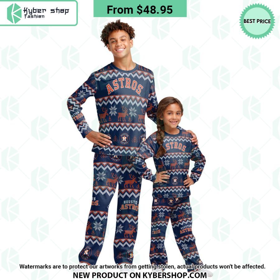 Houston Astros MLB Family Holiday Pajamas Set