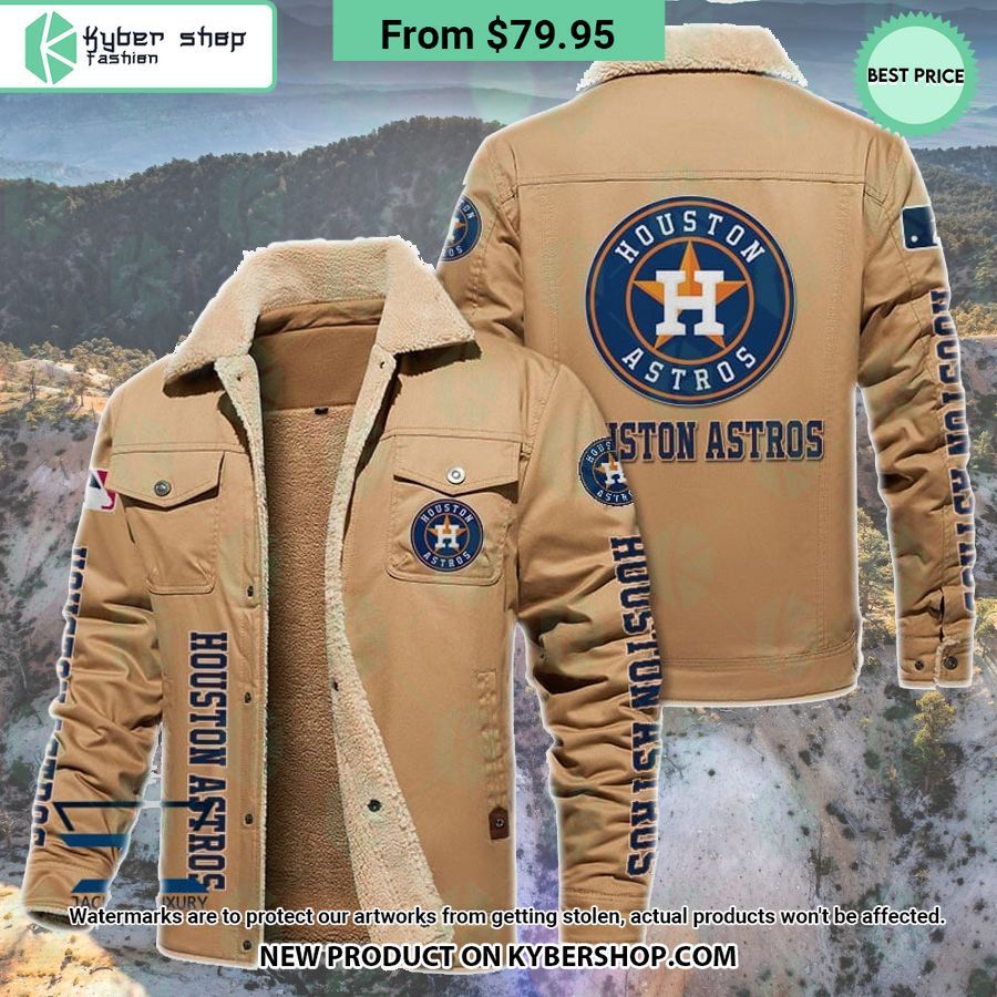 Houston Astros MLB Fleece Leather Jacket
