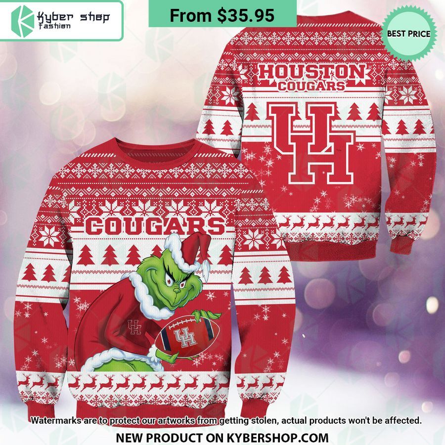 Houston Cougars Grinch Christmas Sweater