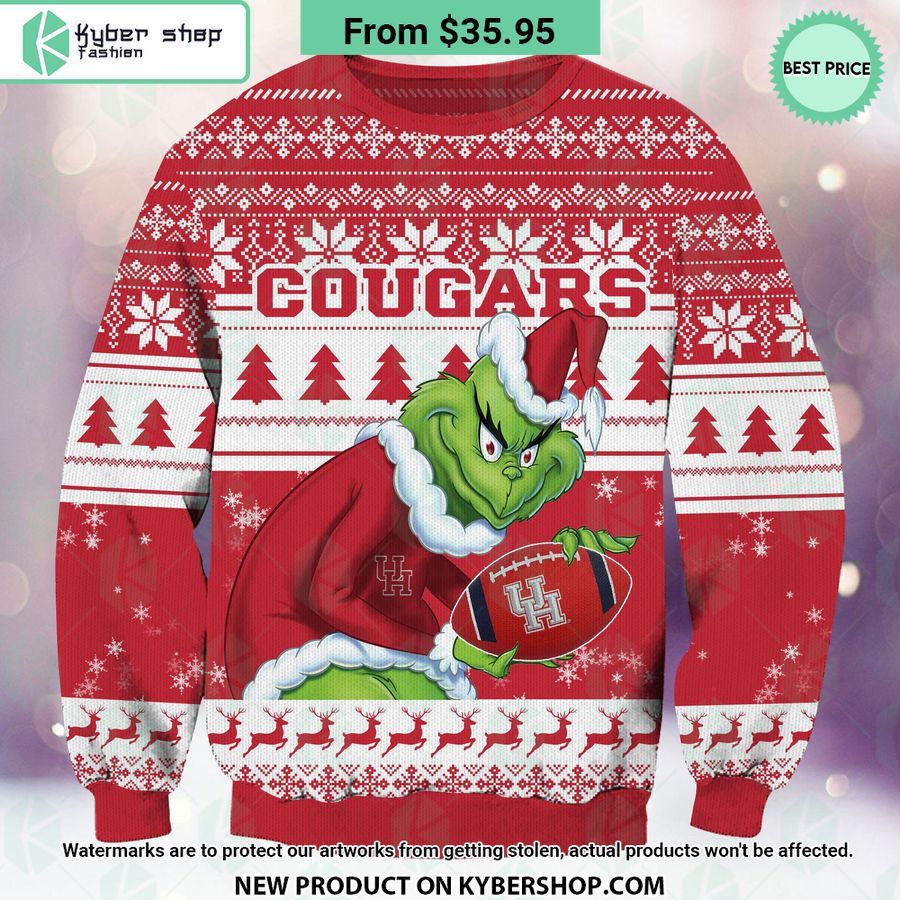 Houston Cougars Grinch Christmas Sweater