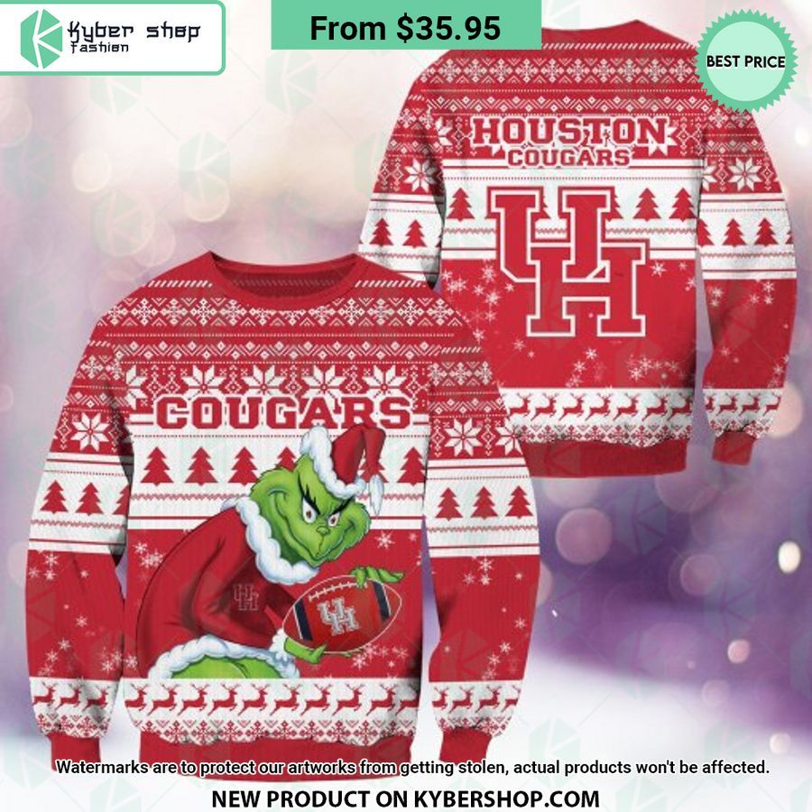 Houston Cougars Grinch Christmas Sweater