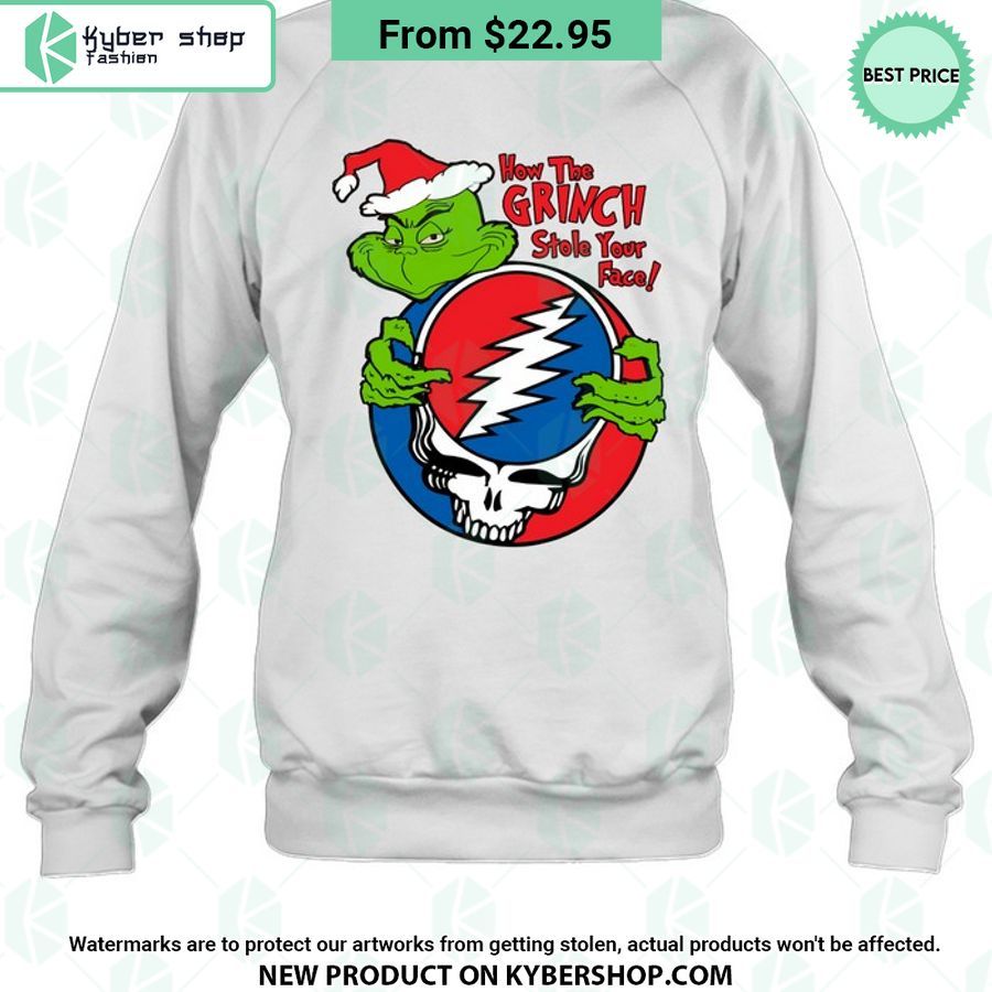 How The Grinch Stole Your Face Grateful Dead Shirt