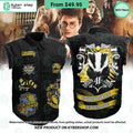 Hufflepuff No One Cares Where You Were Yesterday Sleeveless Denim Jacket