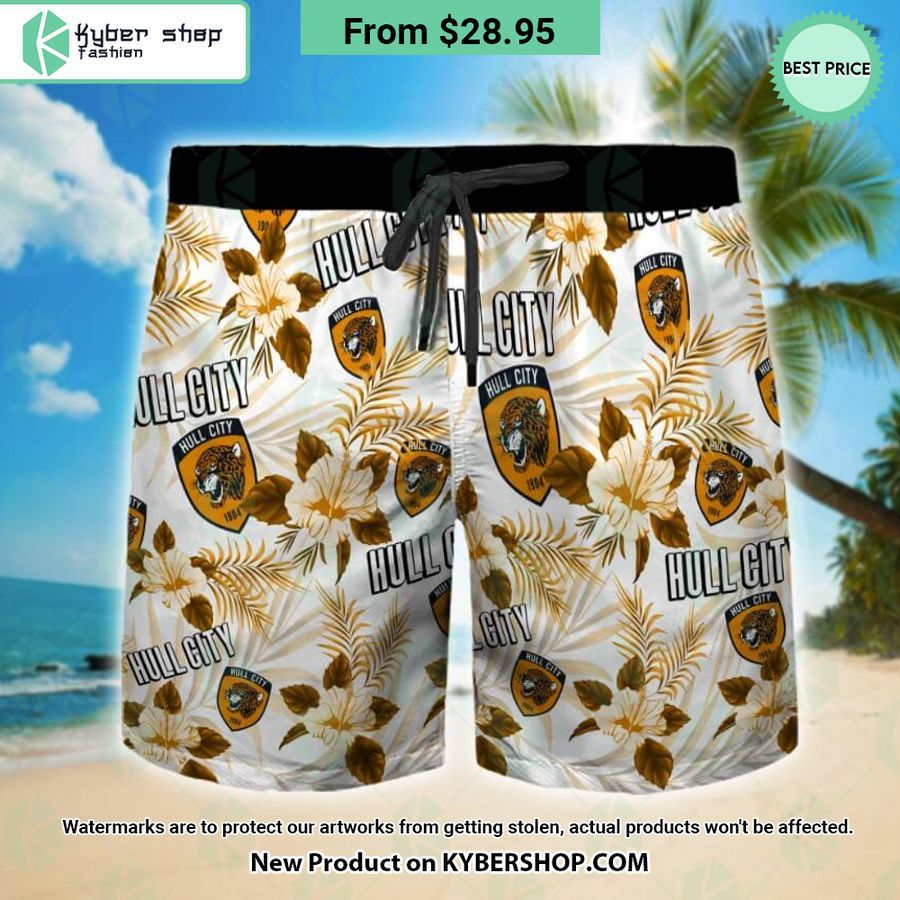 Hull City Floral Hawaiian Shirt and Shorts