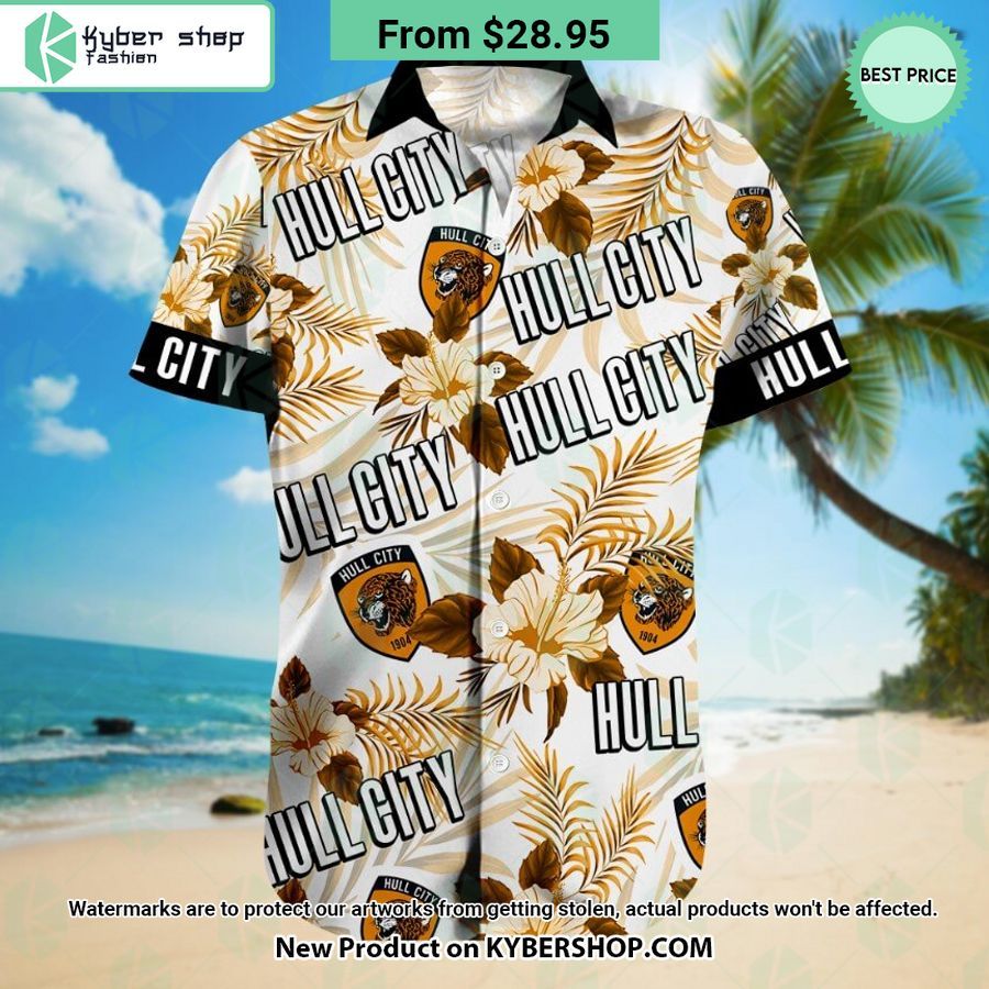 Hull City Floral Hawaiian Shirt and Shorts