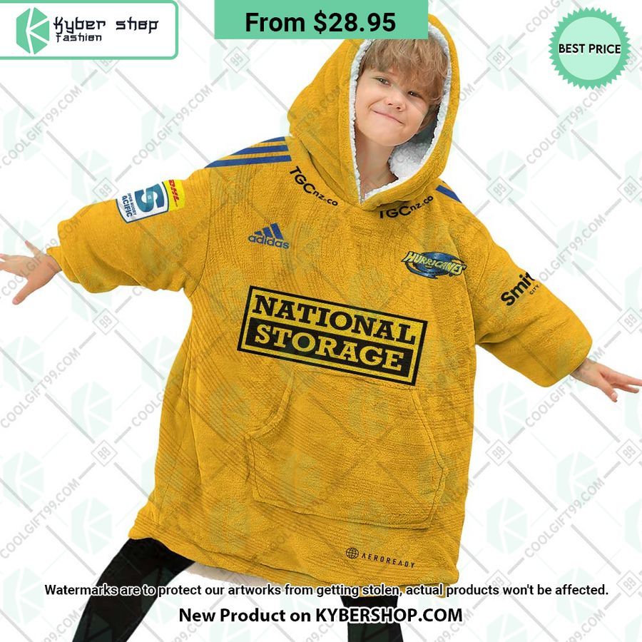 Hurricanes Super Rugby Pacific Home Jersey CUSTOM Hoodie Blanket