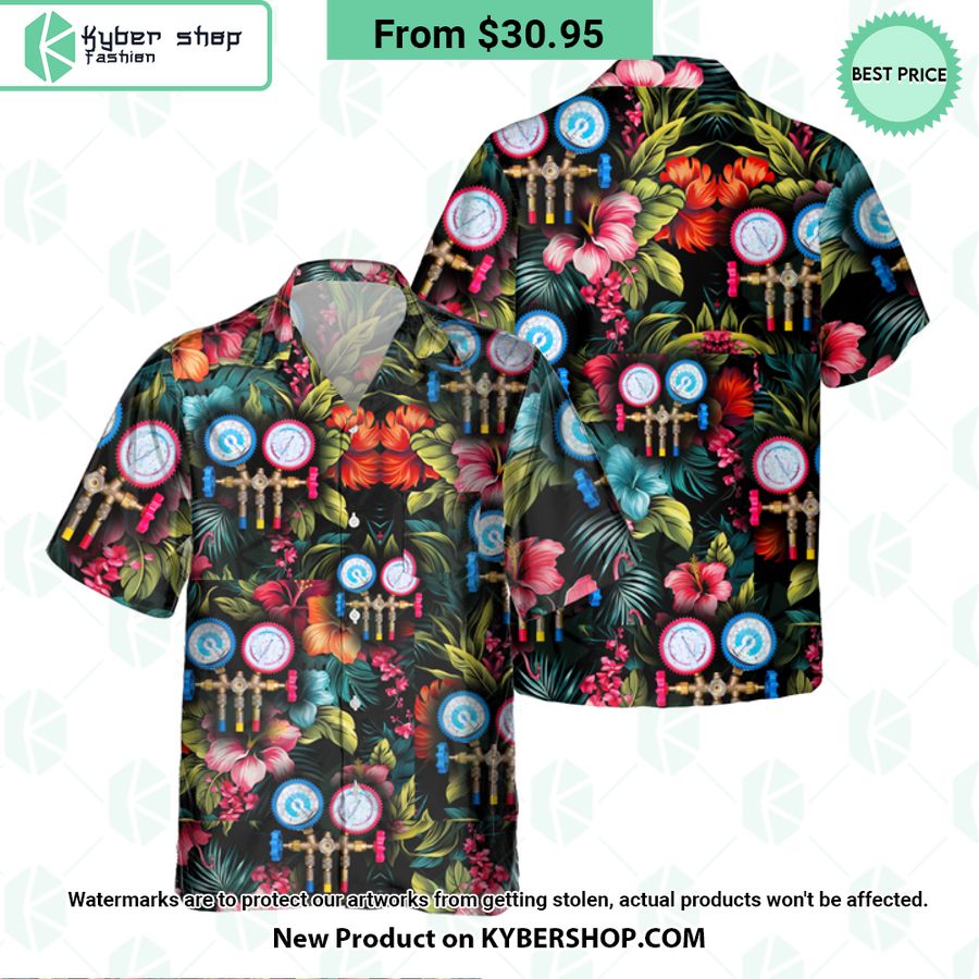 HVAC Tech Logo Hawaiian Shirt