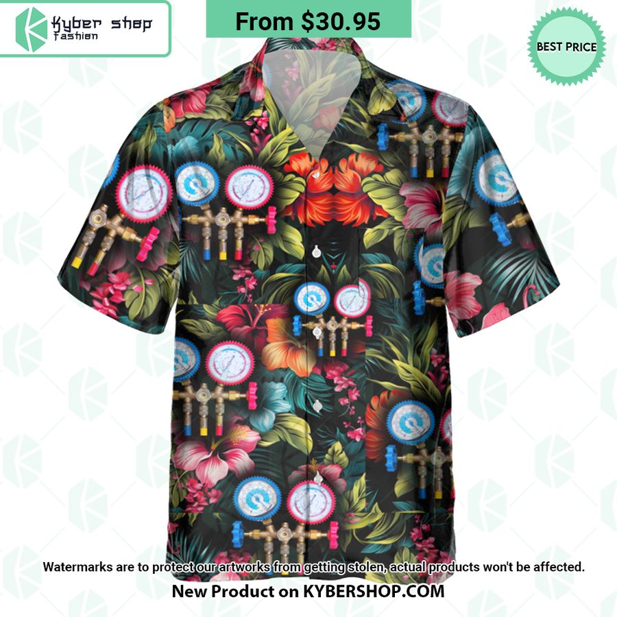 HVAC Tech Logo Hawaiian Shirt