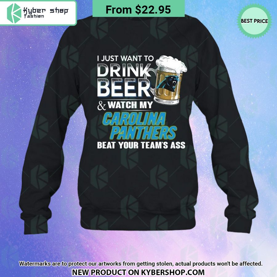 I Just Want To Drink Beer & Watch My Carolina Panthers T Shirt