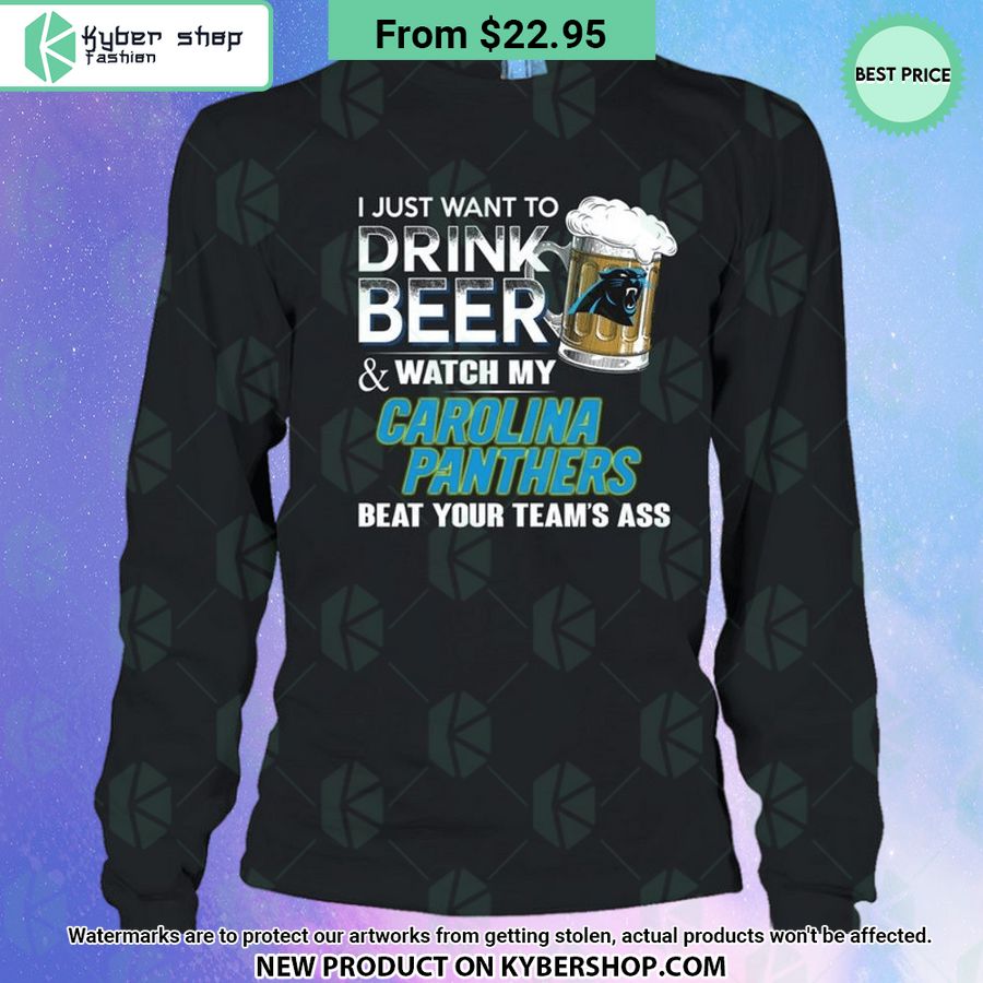 I Just Want To Drink Beer & Watch My Carolina Panthers T Shirt