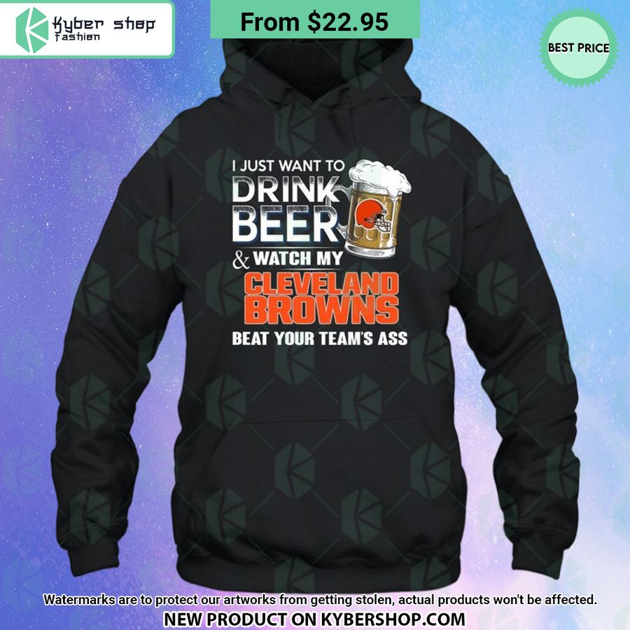 I Just Want To Drink Beer & Watch My Cleveland Browns T Shirt