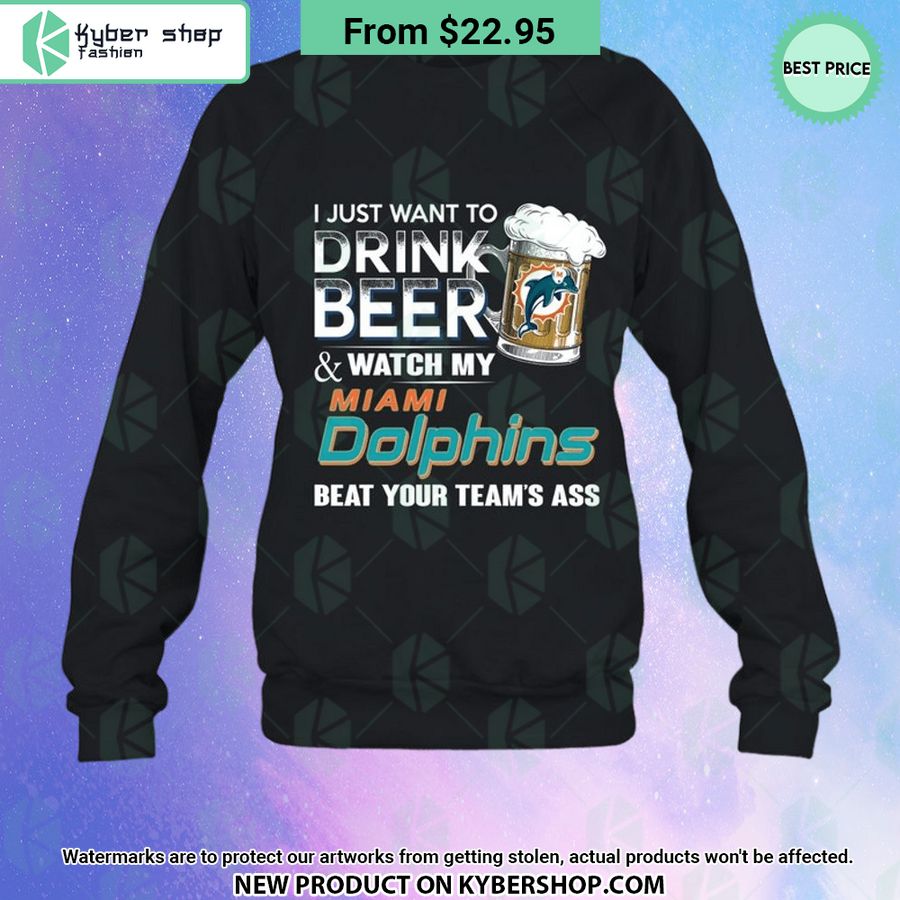 I Just Want To Drink Beer & Watch My Miami Dolphins T Shirt