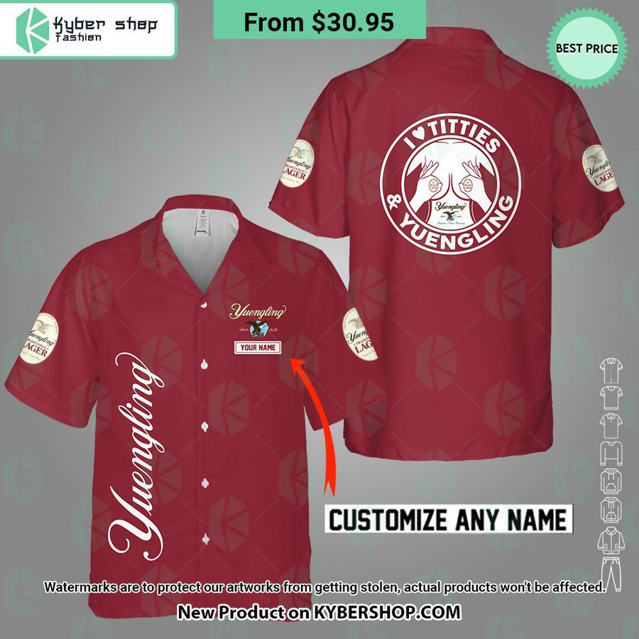 I Love Titties And Yuengling CUSTOM Hawaiian Shirt