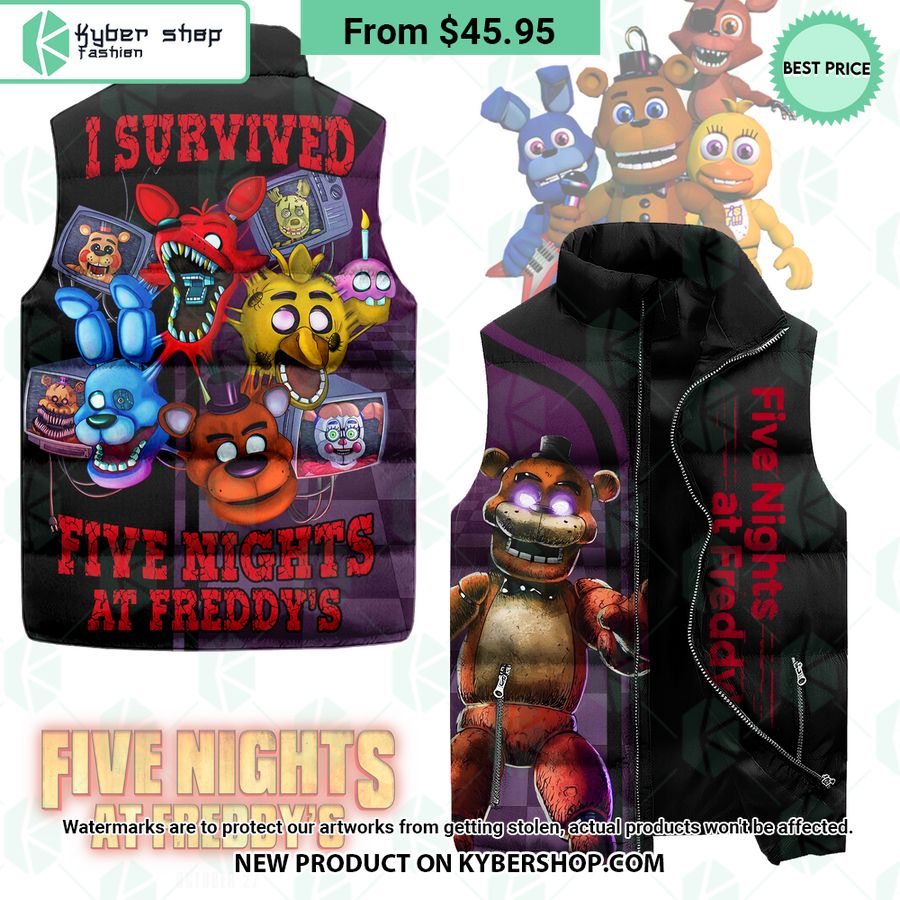 I Survived Five Nights at Freddy’s Sleeveless Puffer Jacket
