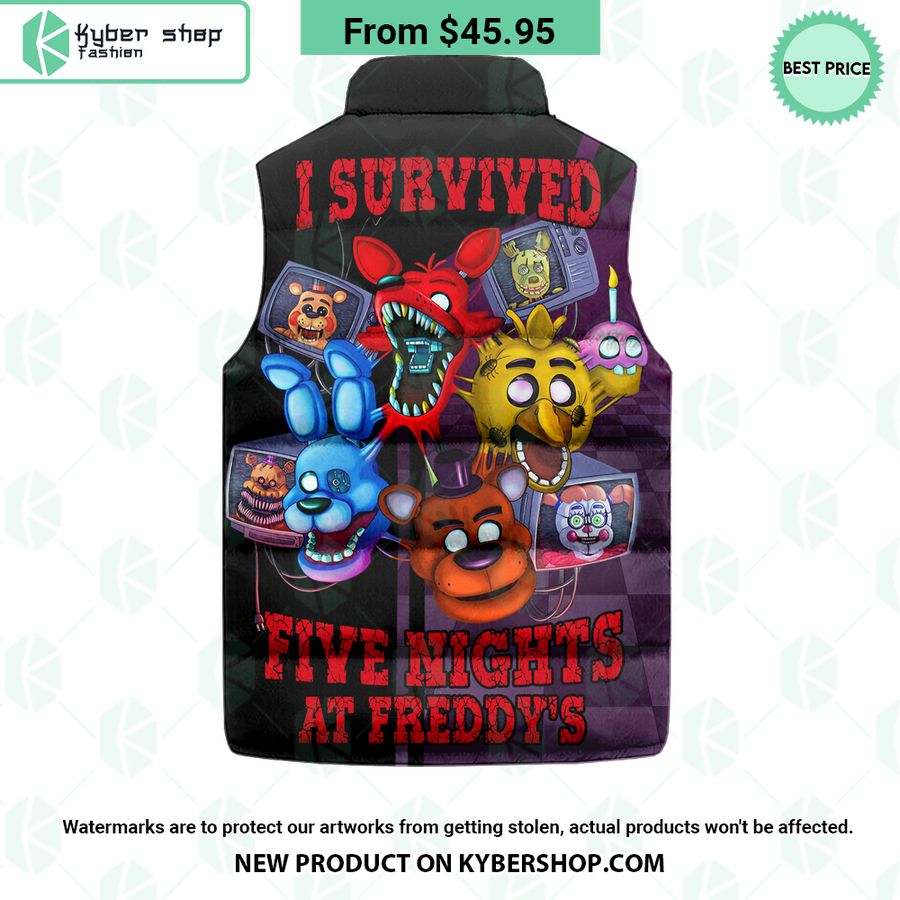 I Survived Five Nights at Freddy’s Sleeveless Puffer Jacket