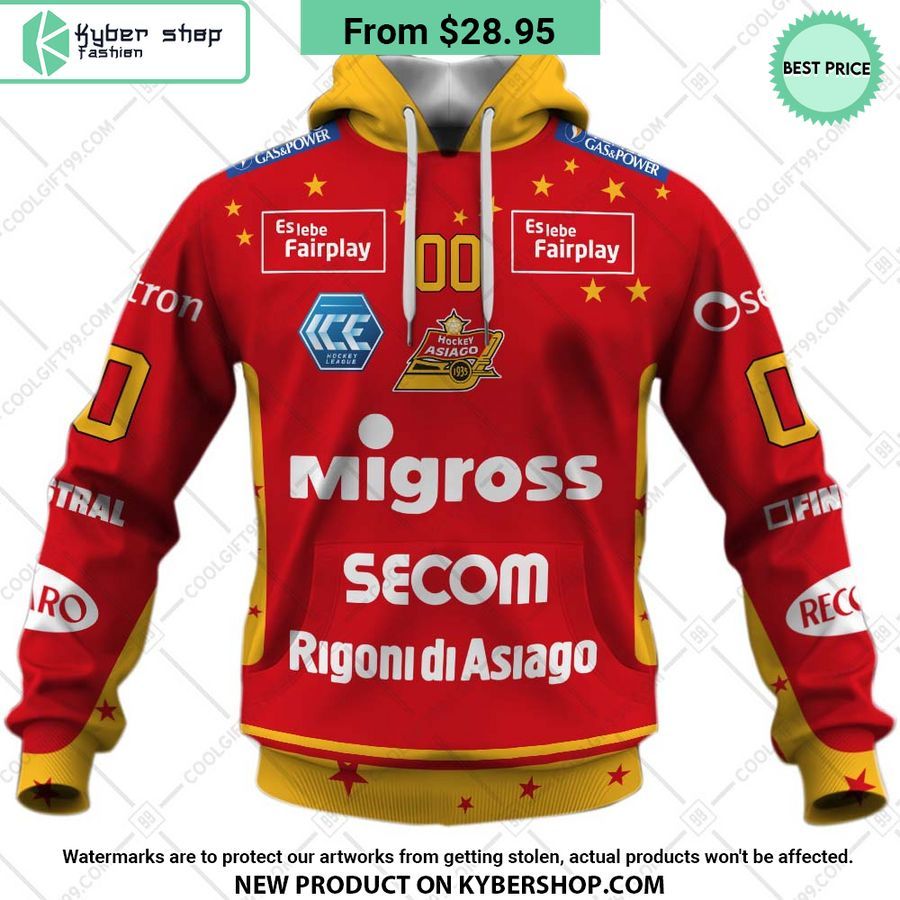 Ice Hockey League Asiago Hockey 1935 Home Jersey Style Hoodie