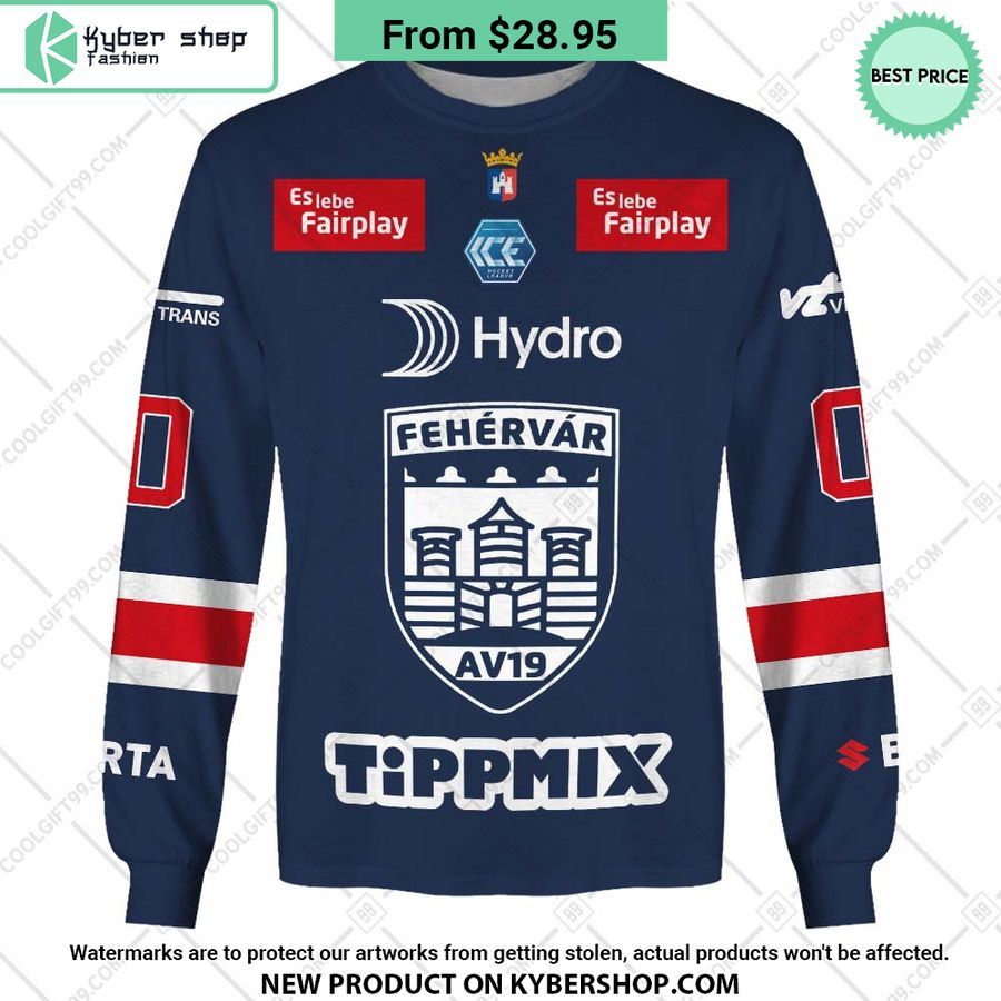 Ice Hockey League Fehervar AV19 Home Jersey Style Hoodie