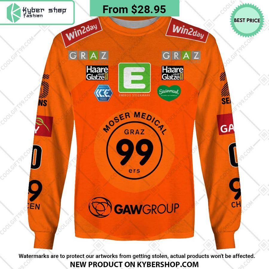 Ice Hockey League Graz 99ers Home Jersey Style Hoodie