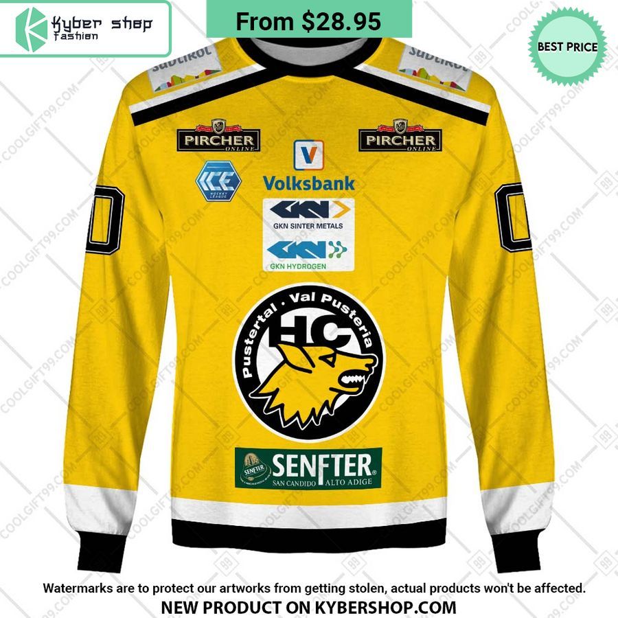 Ice Hockey League HC Pustertal Wolfe Home Jersey Style Hoodie