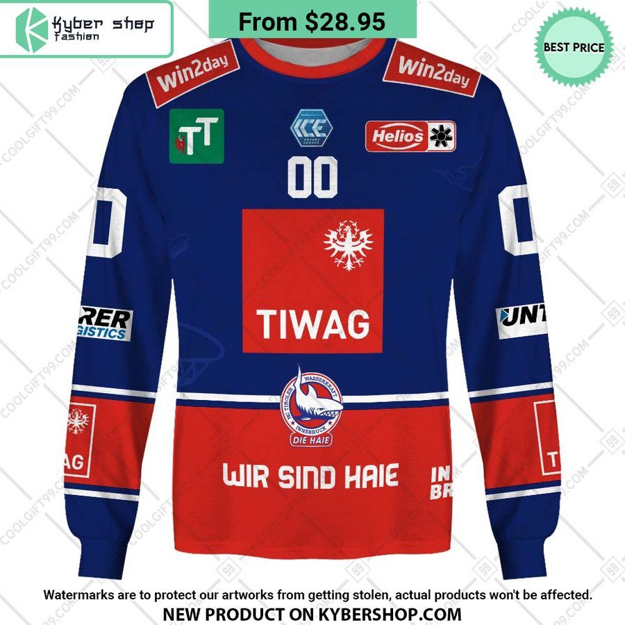 Ice Hockey League HC TWK Innsbruck Home Jersey Style Hoodie