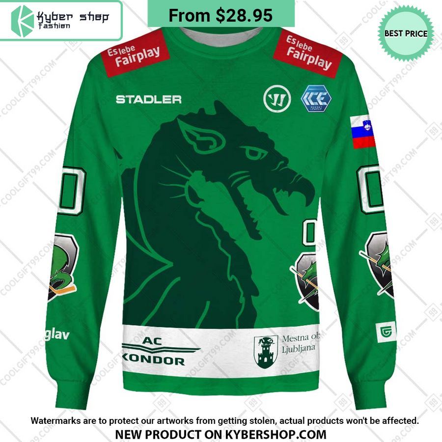 Ice Hockey League HK Olimpija Home Jersey Style Hoodie