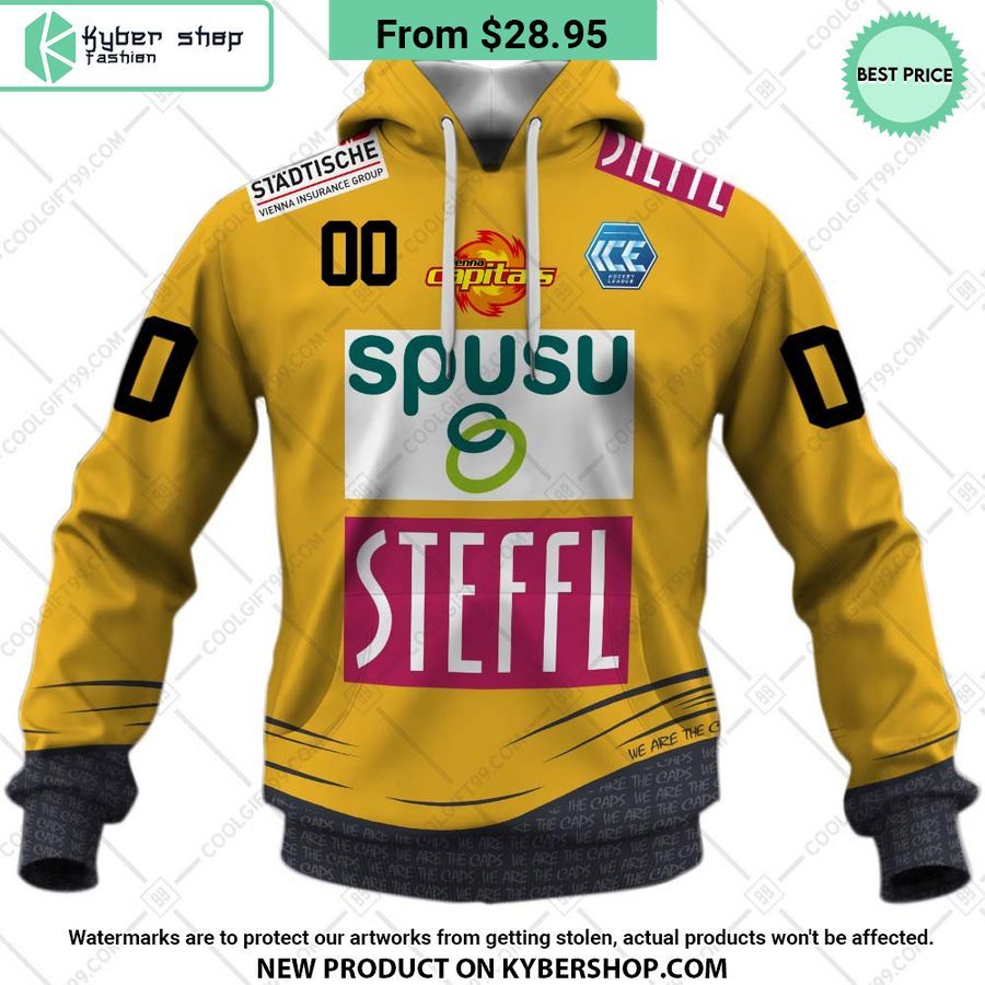 Ice Hockey League Vienna Capitals Home Jersey Style Hoodie
