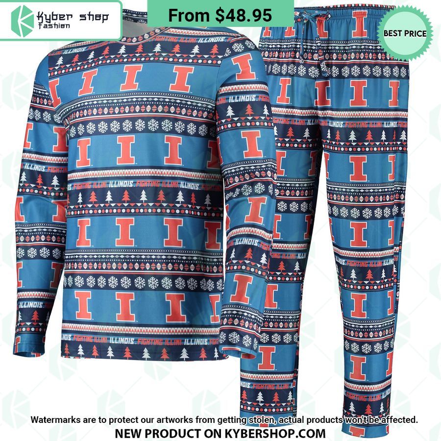 Illinois Fighting Illini Concepts Sport Pajamas Set