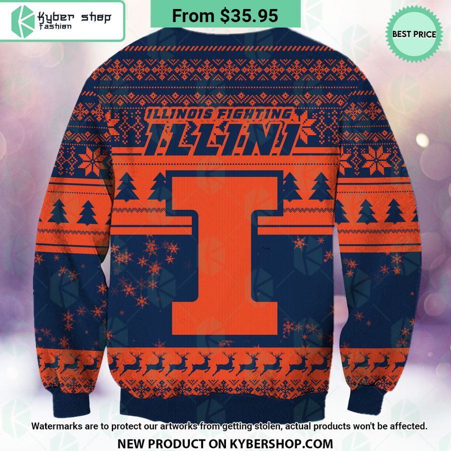 Illinois Fighting Illini Grinch Christmas Sweater