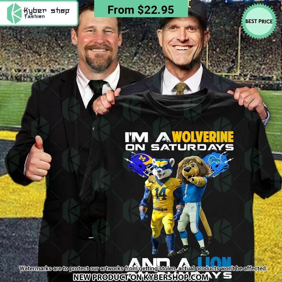 I’m A Michigan Wolverines On Saturdays and A Detroit Lions On Sundays Shirt