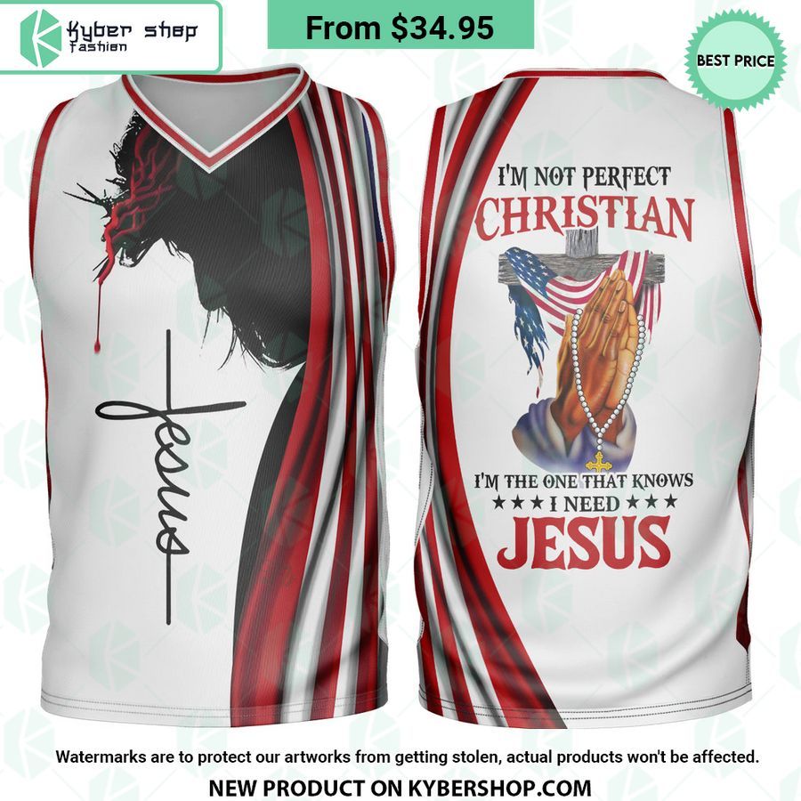 I’m Not Perfect Christian Basketball Jersey