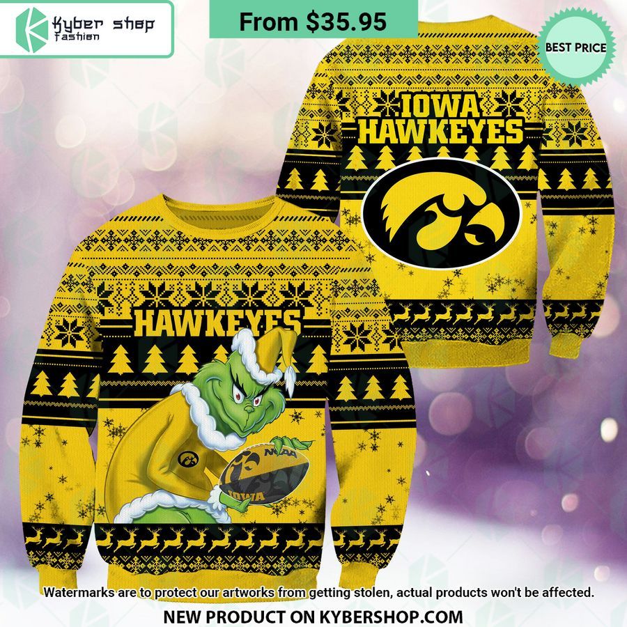 Iowa Hawkeyes Grinch Christmas Sweater