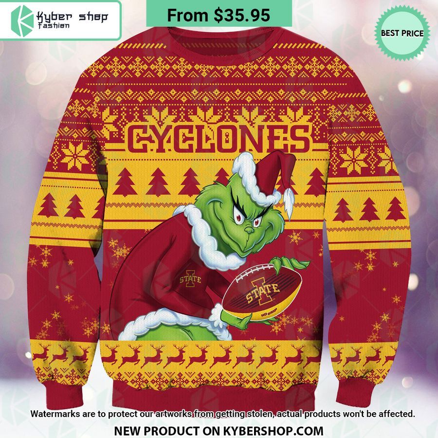 Iowa State Cyclones Grinch Christmas Sweater