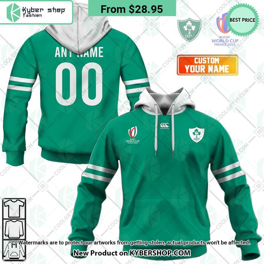 Ireland Rugby Rugby World Cup 2023 Home Jersey CUSTOM Hoodie