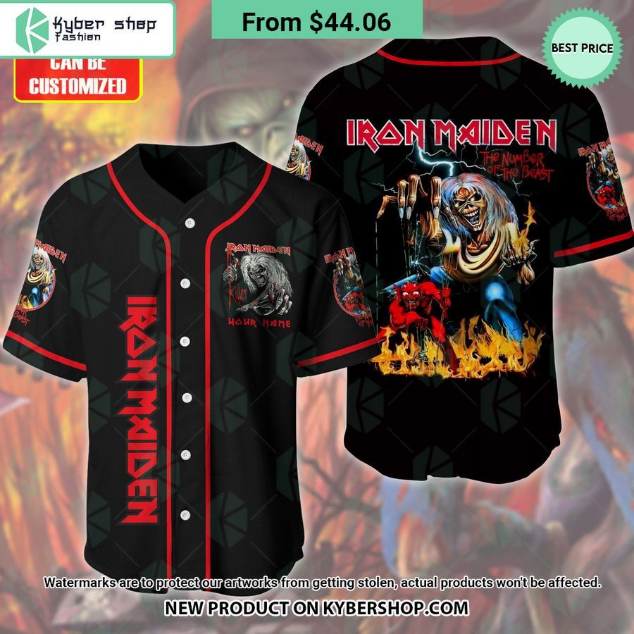 Iron Maiden Band The Number of The Beast CUSTOM Baseball Jersey