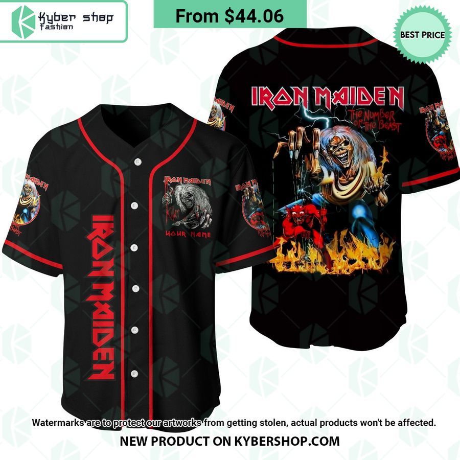 Iron Maiden Band The Number of The Beast CUSTOM Baseball Jersey
