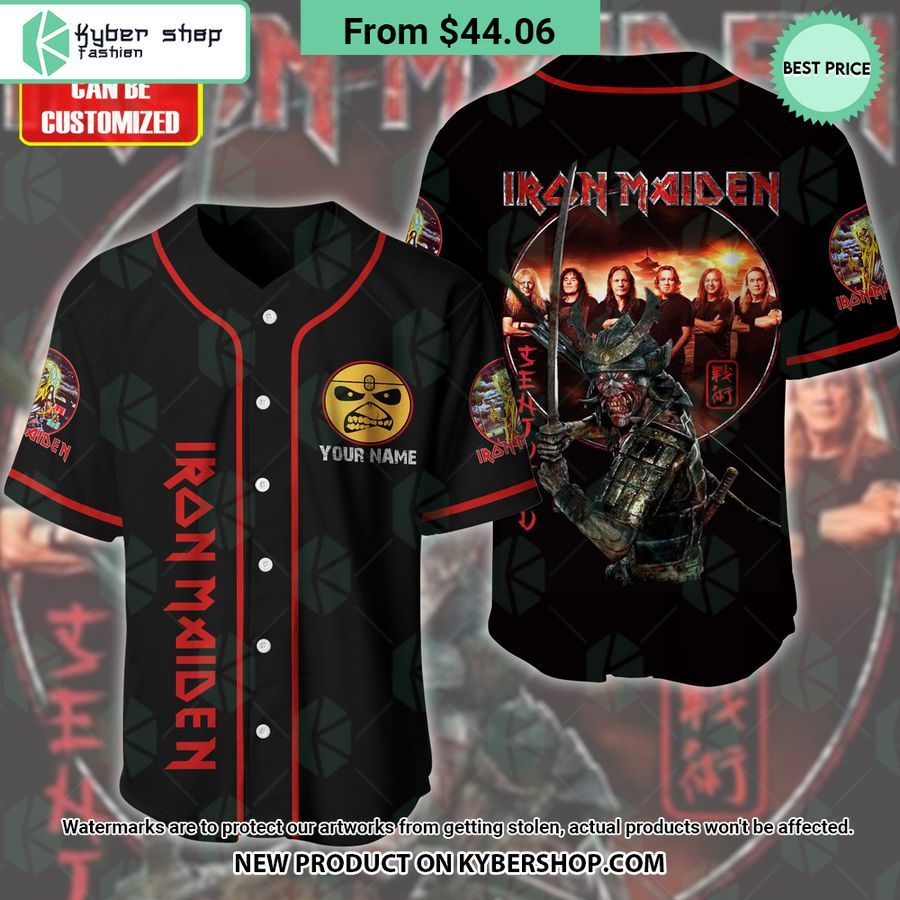 Iron Maiden Skull Samurai CUSTOM Baseball Jersey