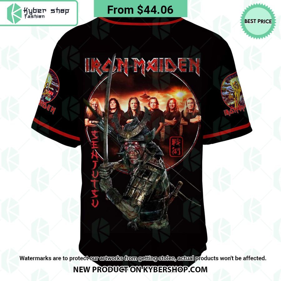 Iron Maiden Skull Samurai CUSTOM Baseball Jersey