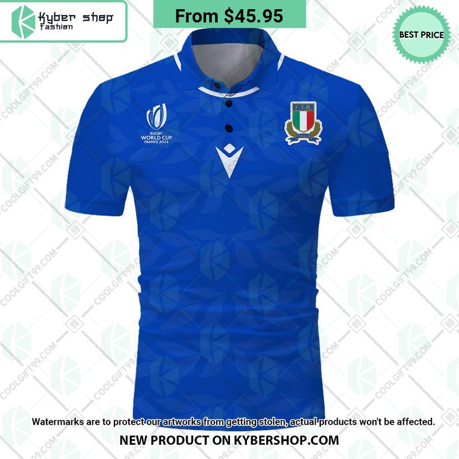 Italy Rugby Home Jersey Rugby World Cup 2023 CUSTOM Polo Shirt