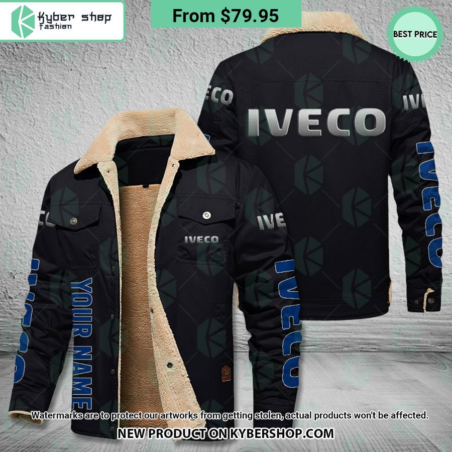 Iveco CUSTOM Fleece Leather Jacket