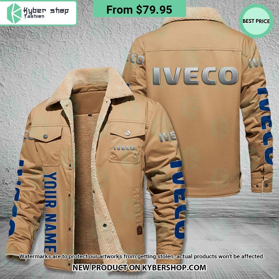 Iveco CUSTOM Fleece Leather Jacket