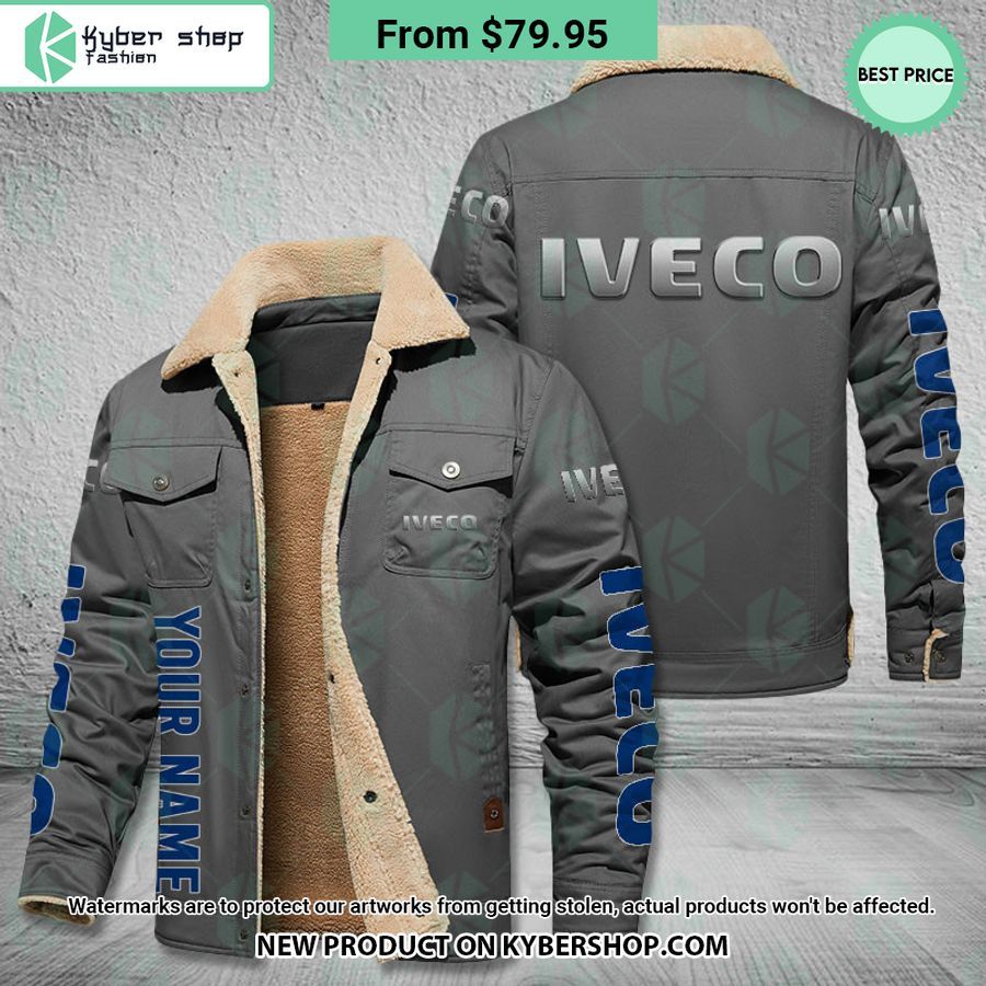 Iveco CUSTOM Fleece Leather Jacket