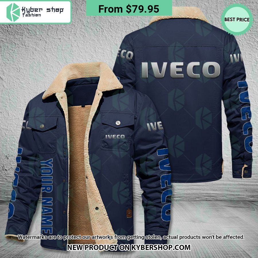 Iveco CUSTOM Fleece Leather Jacket