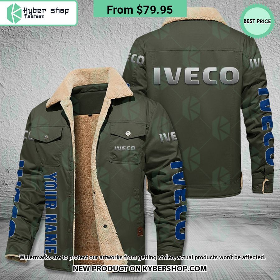 Iveco CUSTOM Fleece Leather Jacket