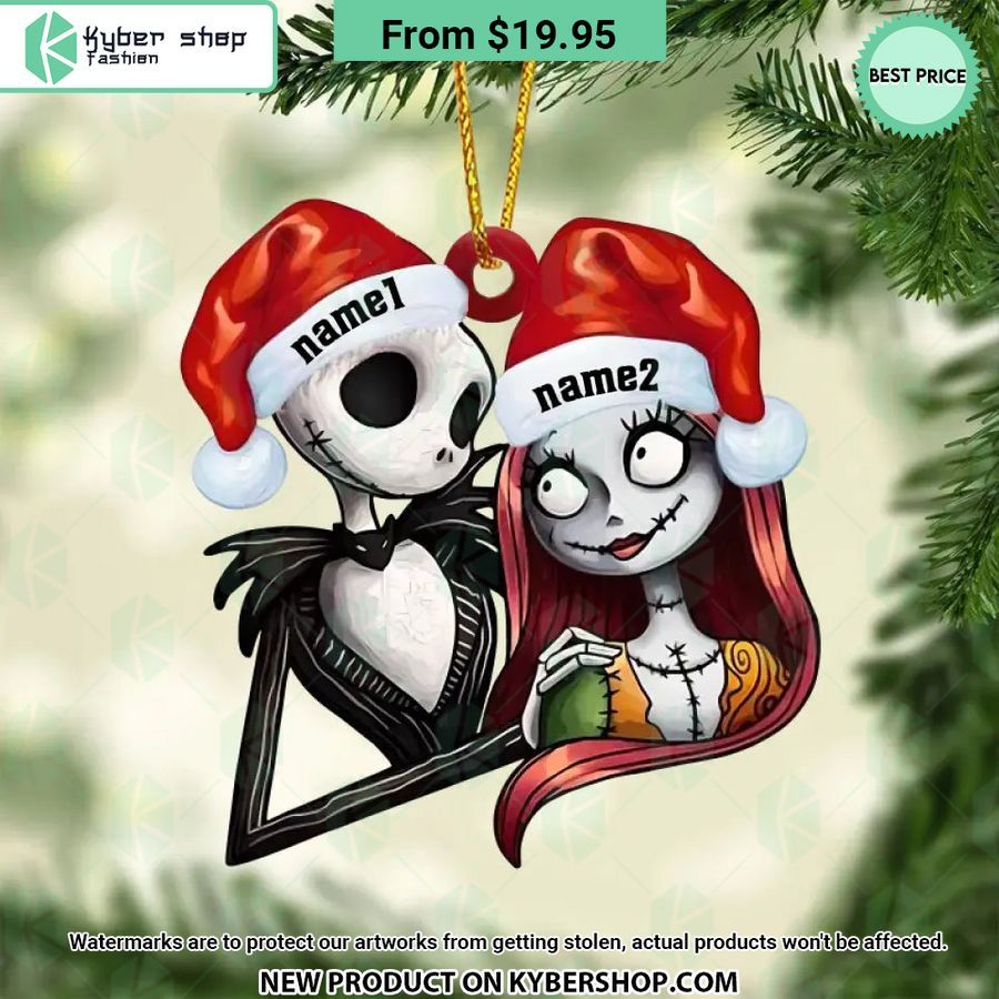 Jack Skellington and Sally Christmas Ornament
