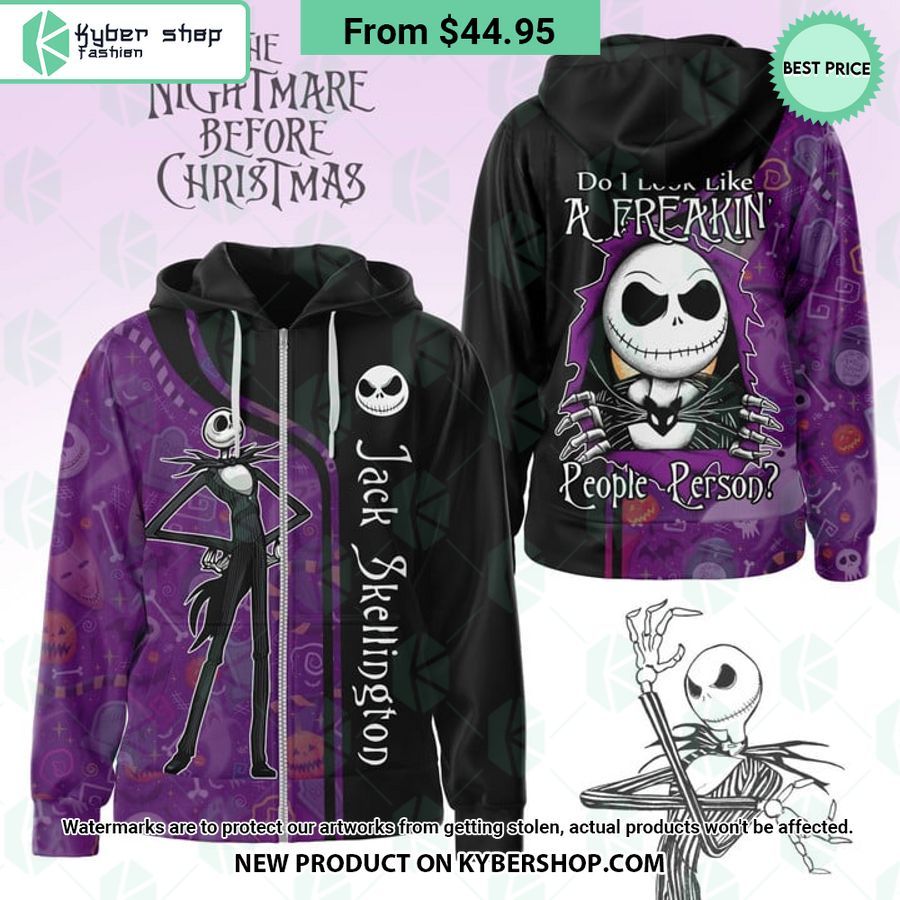 Jack Skellington Do I Look Like A Freakin People Person Hoodie