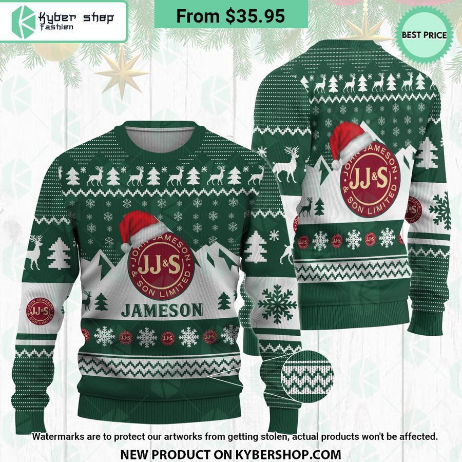 Jameson Santa Hat Ugly Christmas Sweater