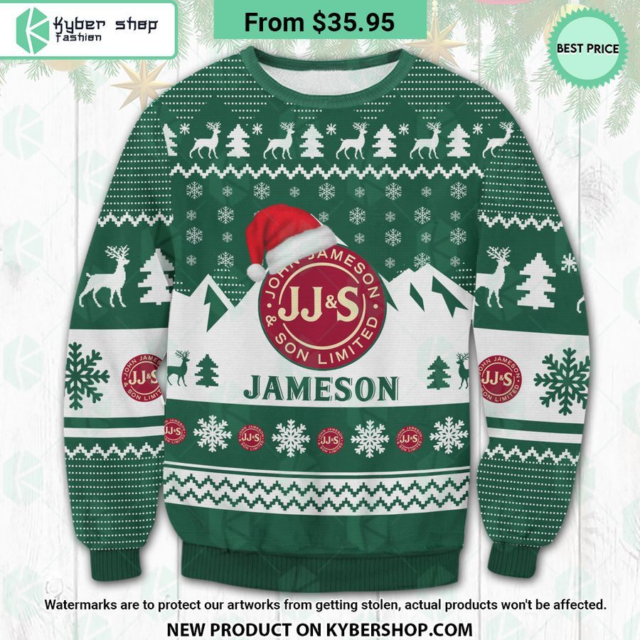 Jameson Santa Hat Ugly Christmas Sweater