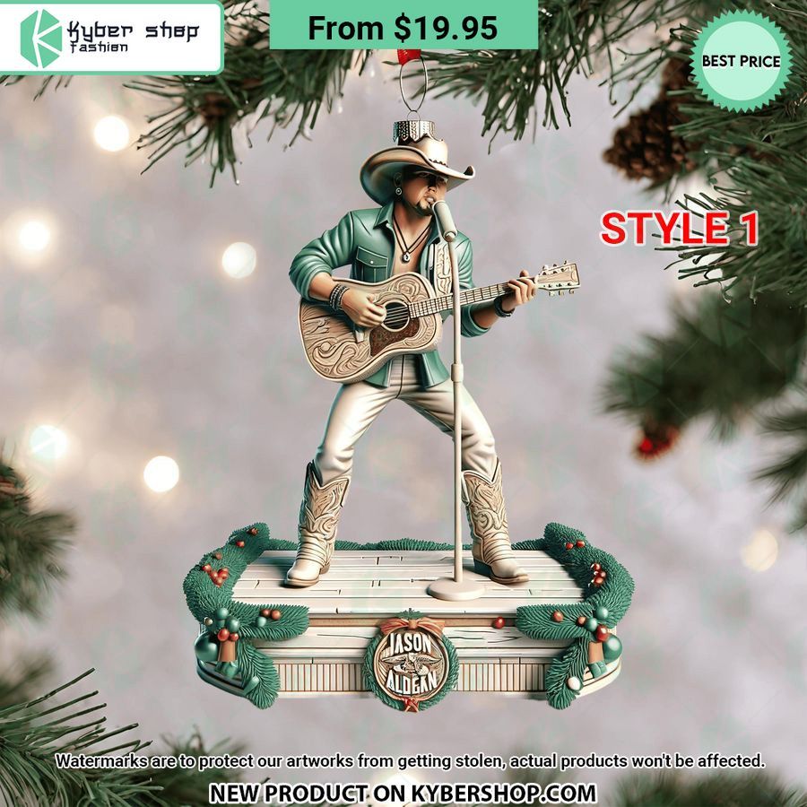 Jason Aldean Christmas Ornament