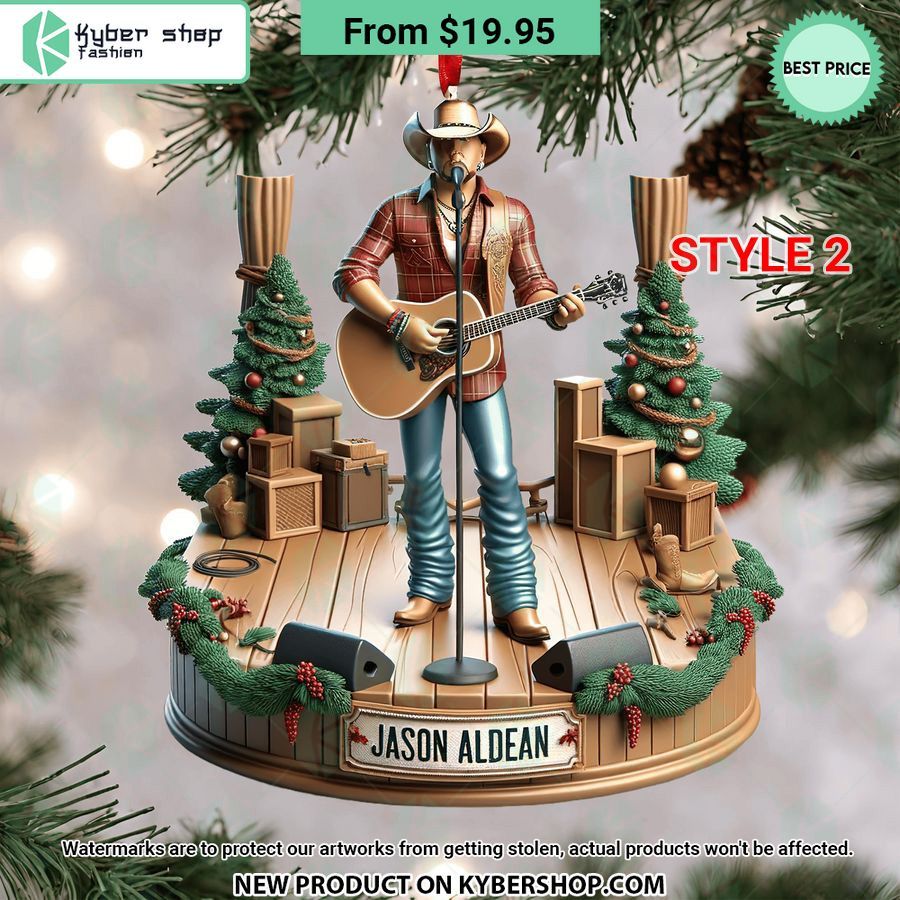 Jason Aldean Christmas Ornament